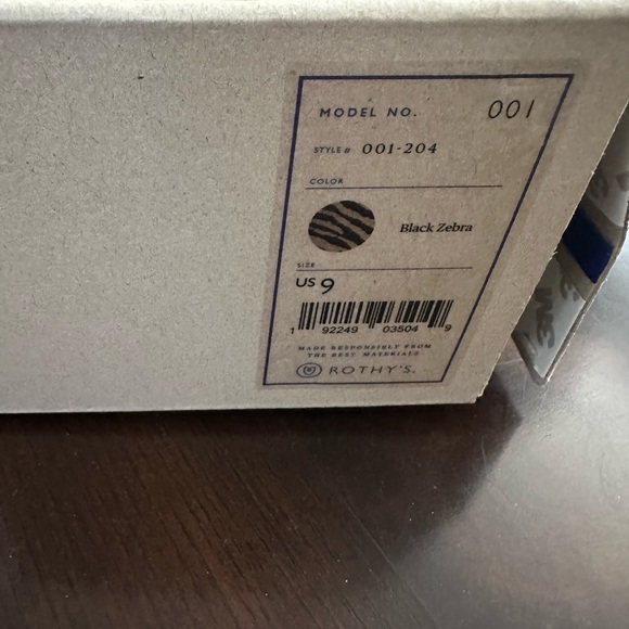 Rothy's Black and White Zebra Print Flats (RETIRED) - Picture 4 of 4